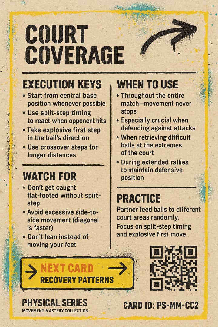 Padel Skill Card - Court Coverage Example